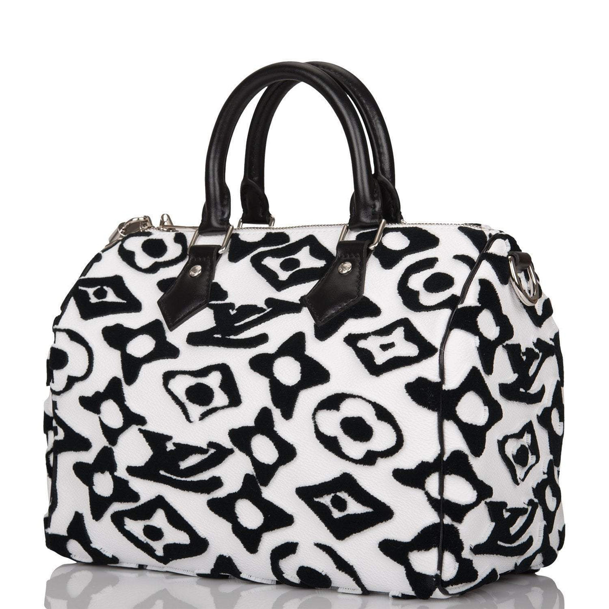 Louis Vuitton x UF Black and White Tufted Monogram Speedy Bandouliere 25 - image 5