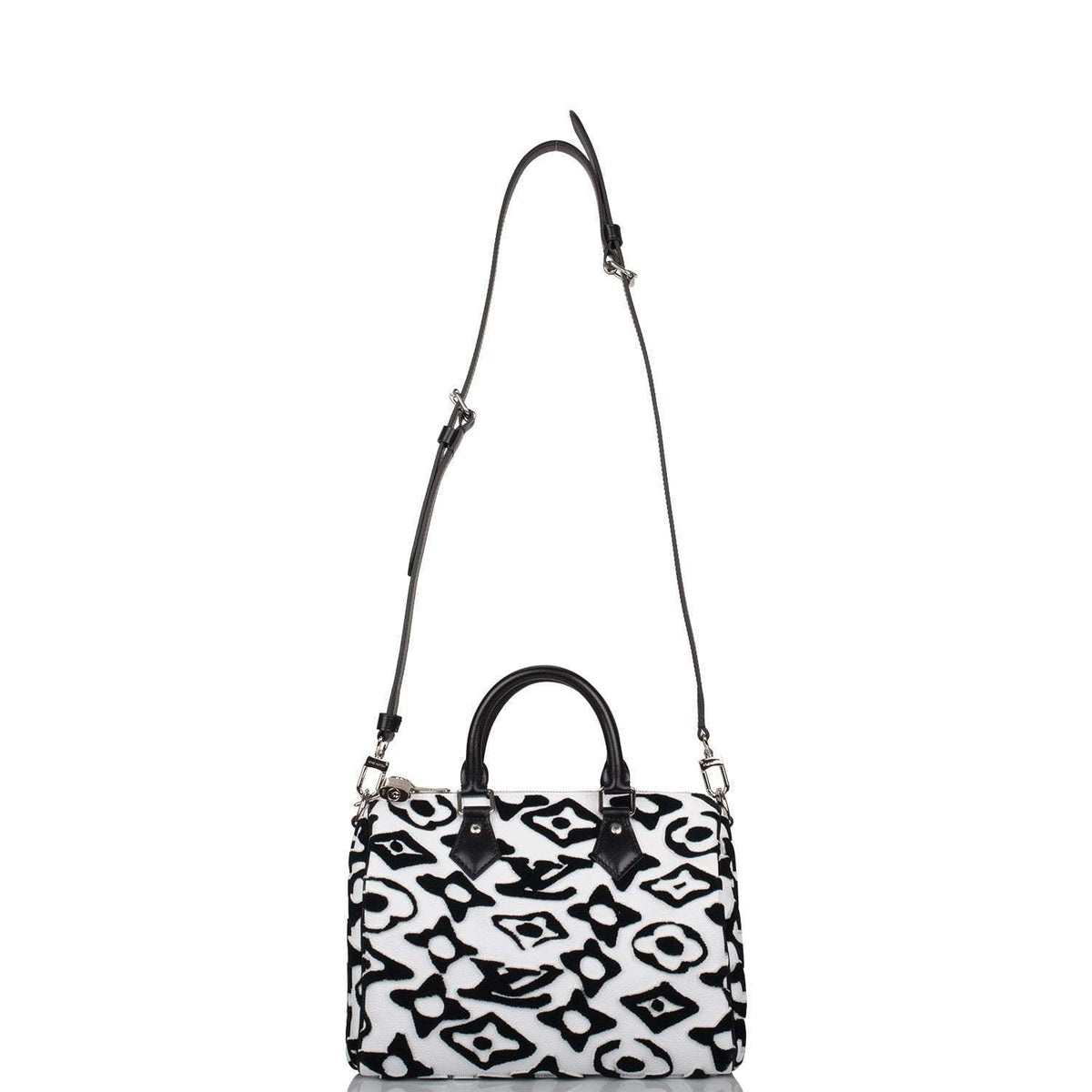 Louis Vuitton x UF Black and White Tufted Monogram Speedy Bandouliere 25 - image 7
