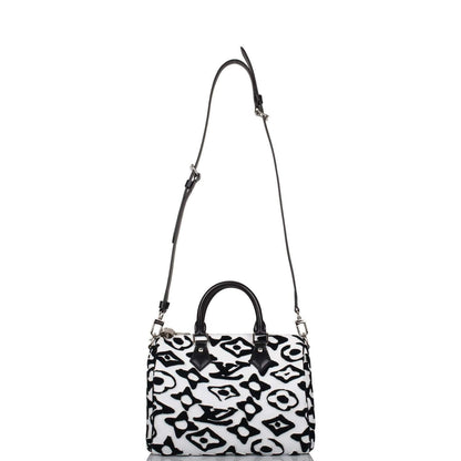 Louis Vuitton x UF Black and White Tufted Monogram Speedy Bandouliere 25 - photo 7