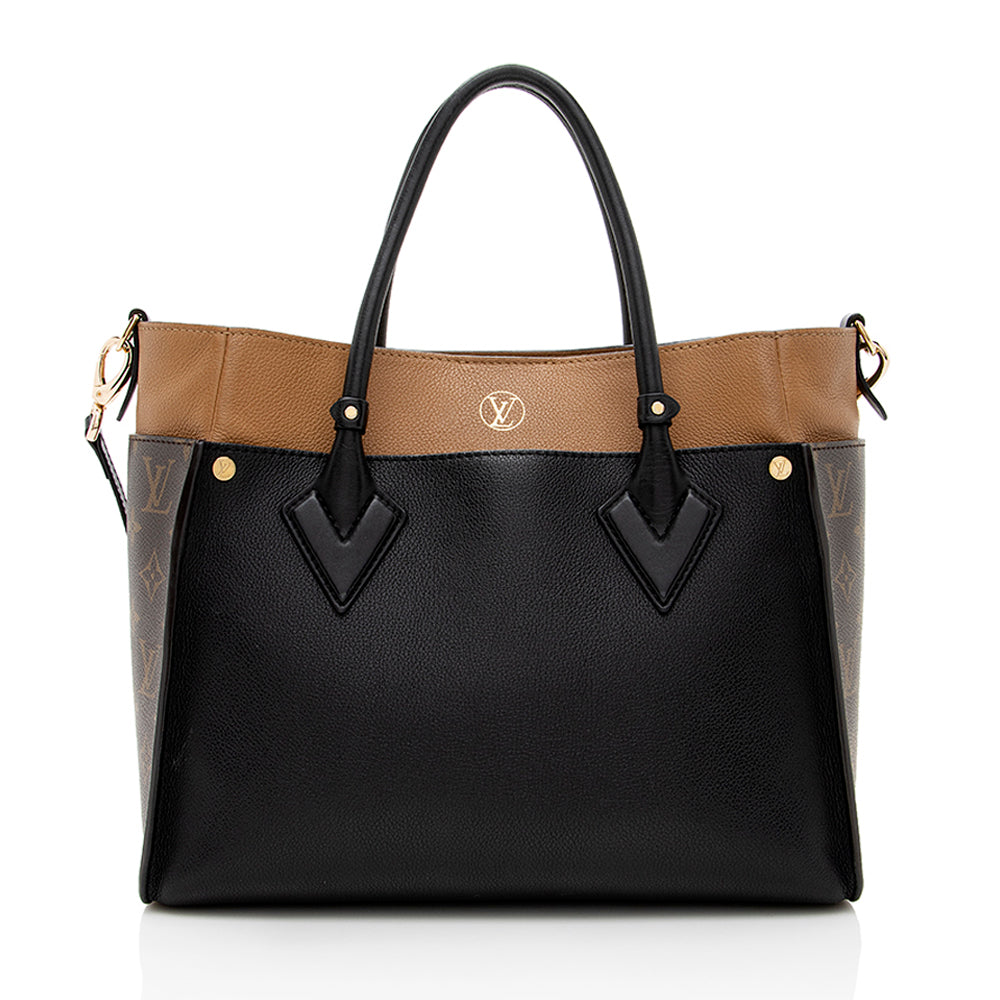 Louis Vuitton Calfskin Monogram Canvas On My Side MM Satchel - image 3