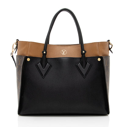 Louis Vuitton Calfskin Monogram Canvas On My Side MM Satchel - image 3