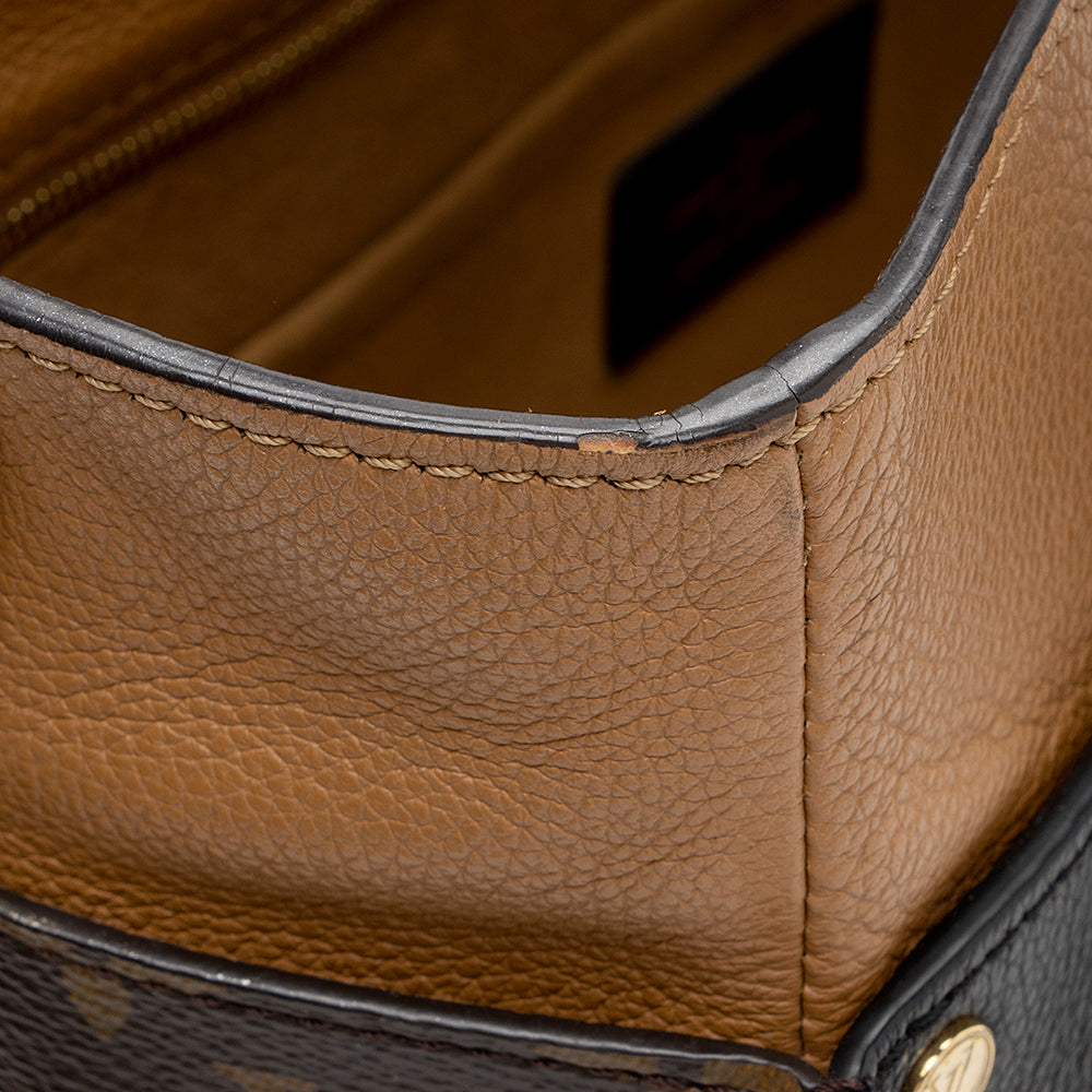 Louis Vuitton Calfskin Monogram Canvas On My Side MM Satchel - image 13