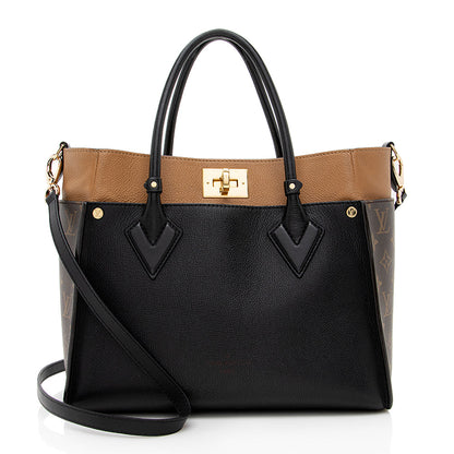Louis Vuitton Calfskin Monogram Canvas On My Side MM Satchel - image 1