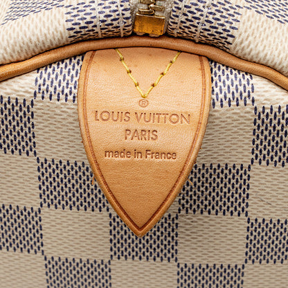 Louis Vuitton Damier Azur Speedy 30 Satchel - photo 8