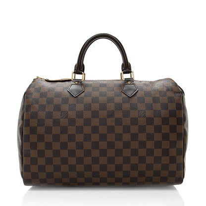 Louis Vuitton Damier Ebene Speedy 35 Satchel - photo 3