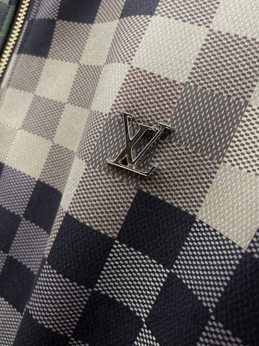 Louis Vuitton Damier Pop Technical Jersey Tracksuit Green Pixel - photo 2