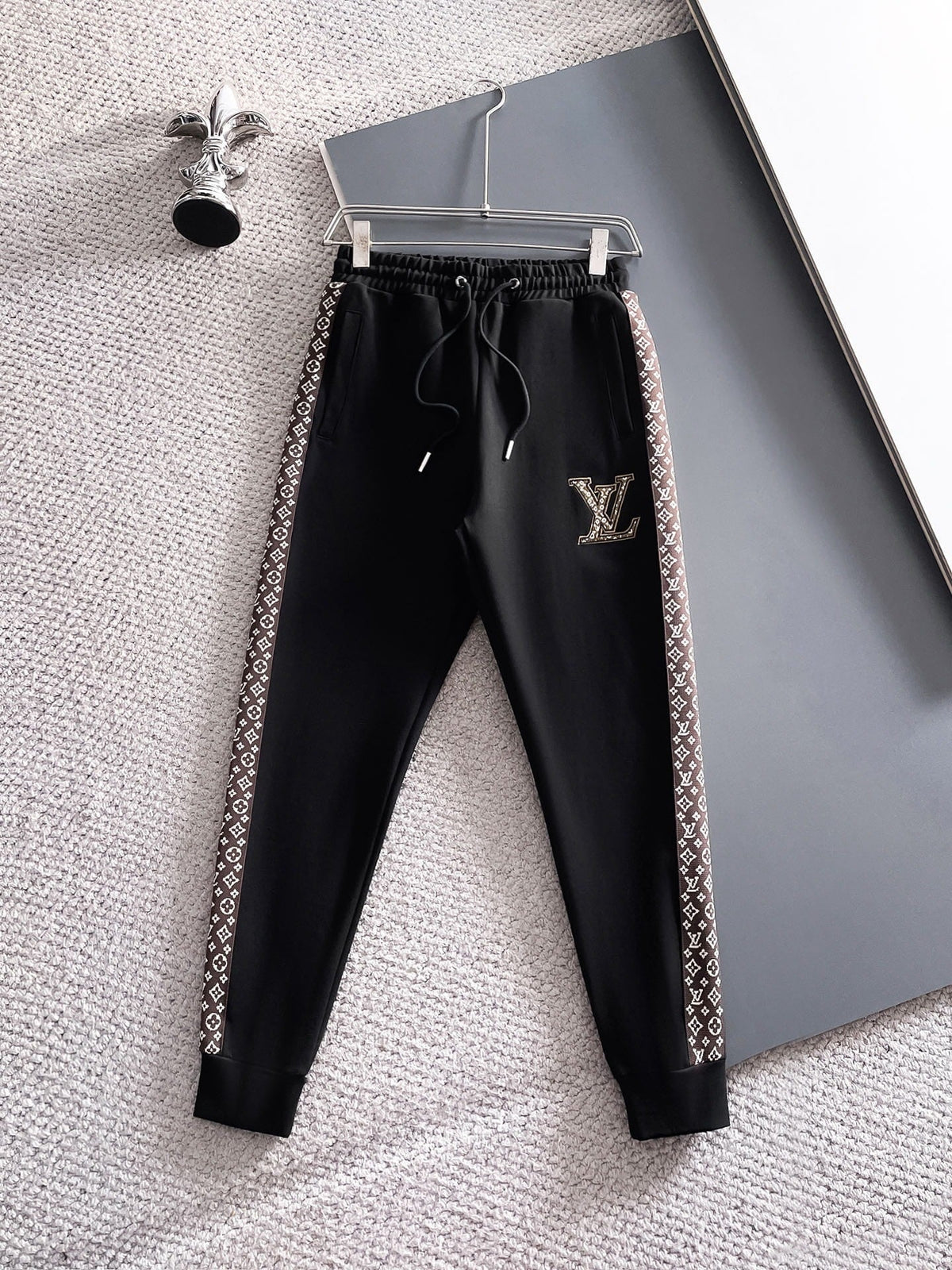 Louis Vuitton LV Monogram Side Stripe Tracksuit - Black Technical Knit Zip Jacket & Pants Set - photo 2