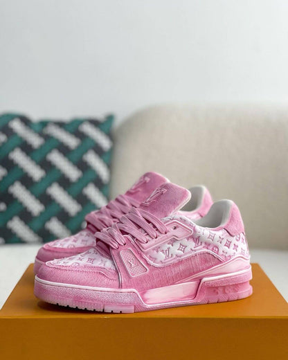 Louis Vuitton LV Denim Pink Trainer Sneaker - photo 1
