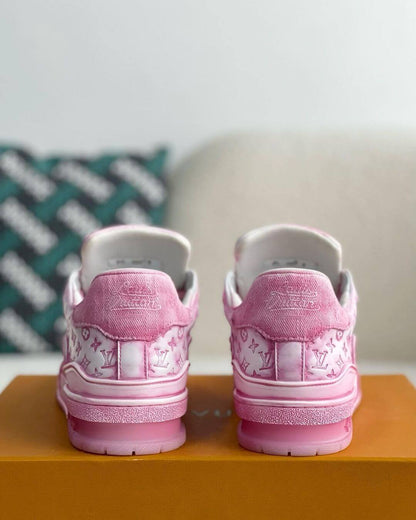 Louis Vuitton LV Denim Pink Trainer Sneaker - photo 3