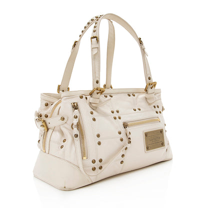 Louis Vuitton Leather Limited Edition Riveting Satchel - image 2