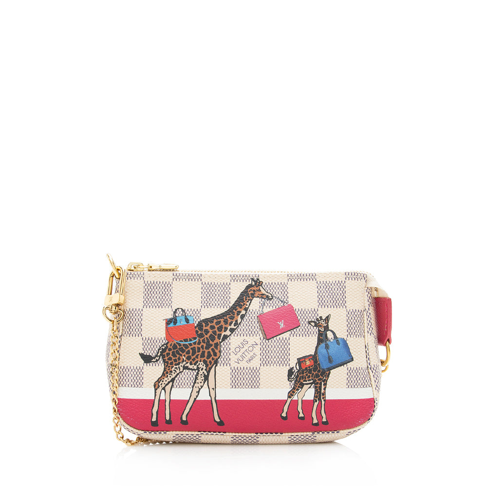 Louis Vuitton Limited Edition Damier Azur Animation Giraffe Mini Pochette Accessoires - image 1