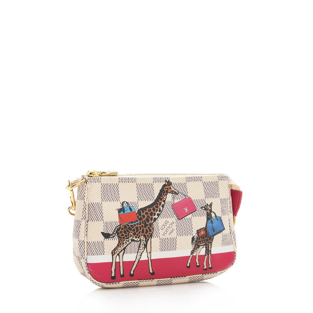 Louis Vuitton Limited Edition Damier Azur Animation Giraffe Mini Pochette Accessoires - image 2