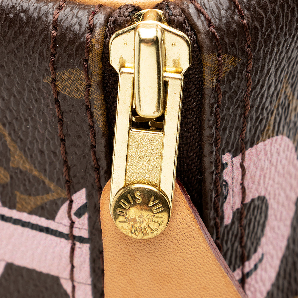 Louis Vuitton Limited Edition Monogram Canvas Chain Flower Speedy 30 Satchel - photo 9