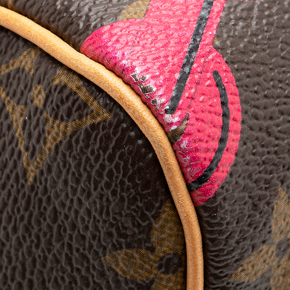 Louis Vuitton Limited Edition Monogram Canvas Chain Flower Speedy 30 Satchel - photo 14
