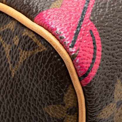 Louis Vuitton Limited Edition Monogram Canvas Chain Flower Speedy 30 Satchel - photo 14