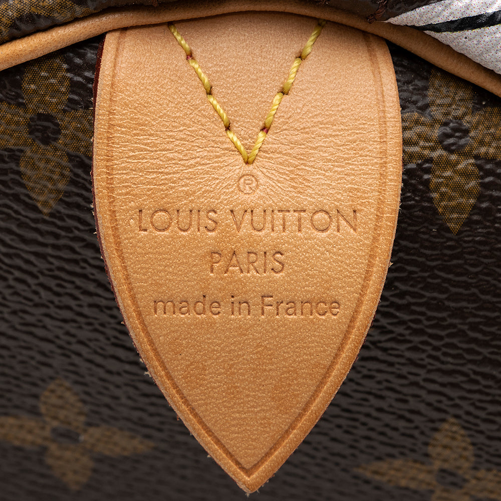 Louis Vuitton Limited Edition Monogram Canvas Chain Flower Speedy 30 Satchel - photo 8
