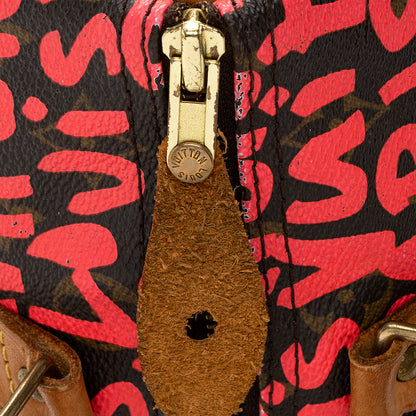 Louis Vuitton Limited Edition Monogram Graffiti Speedy 30 Satchel - photo 9