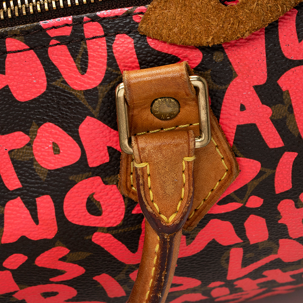 Louis Vuitton Limited Edition Monogram Graffiti Speedy 30 Satchel - photo 17