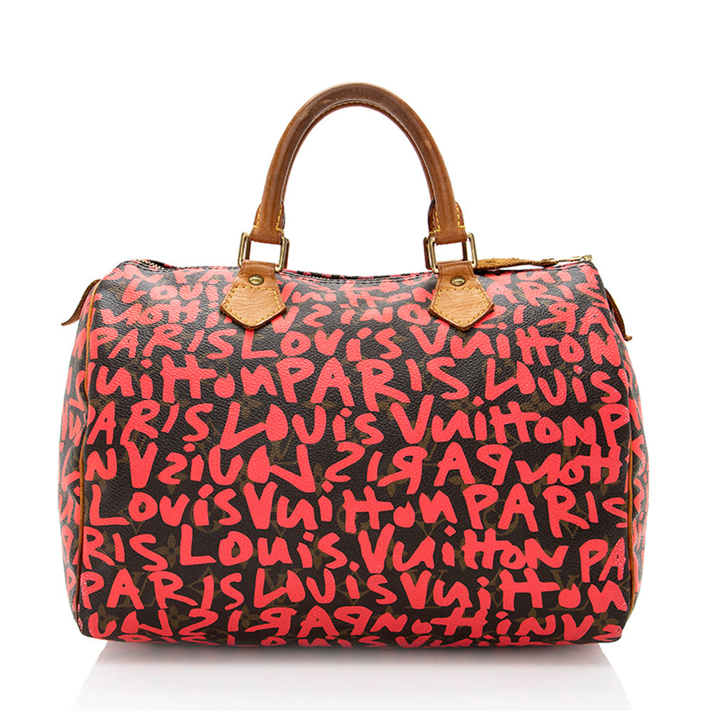 Louis Vuitton Limited Edition Monogram Graffiti Speedy 30 Satchel - photo 1