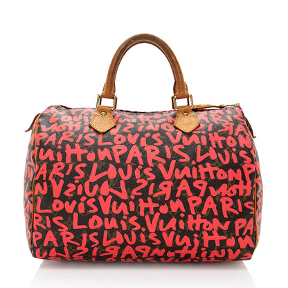 Louis Vuitton Limited Edition Monogram Graffiti Speedy 30 Satchel - photo 1