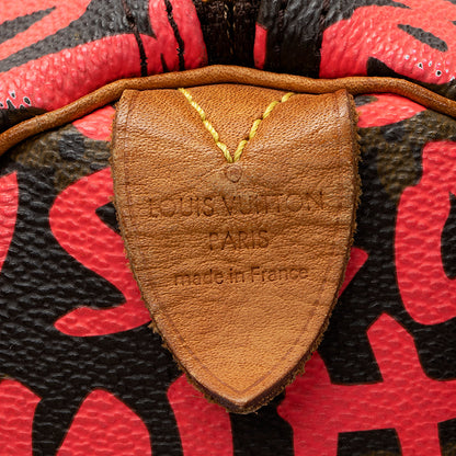 Louis Vuitton Limited Edition Monogram Graffiti Speedy 30 Satchel - photo 8