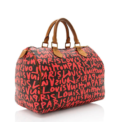 Louis Vuitton Limited Edition Monogram Graffiti Speedy 30 Satchel - photo 2
