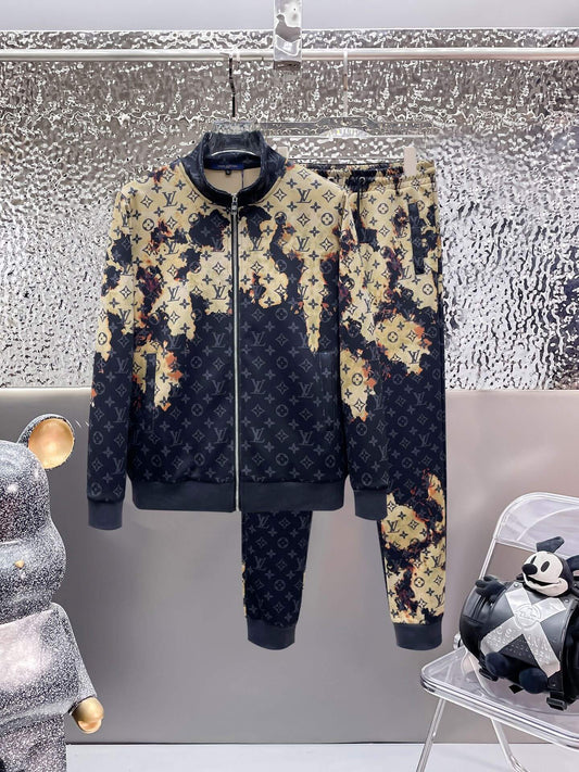 Louis Vuitton Monogram Bleached Effect Tracksuit Black and Tan - photo 1