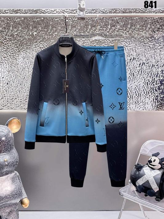 Louis Vuitton Monogram Gradient Embossed Tracksuit Blue Black - photo 1