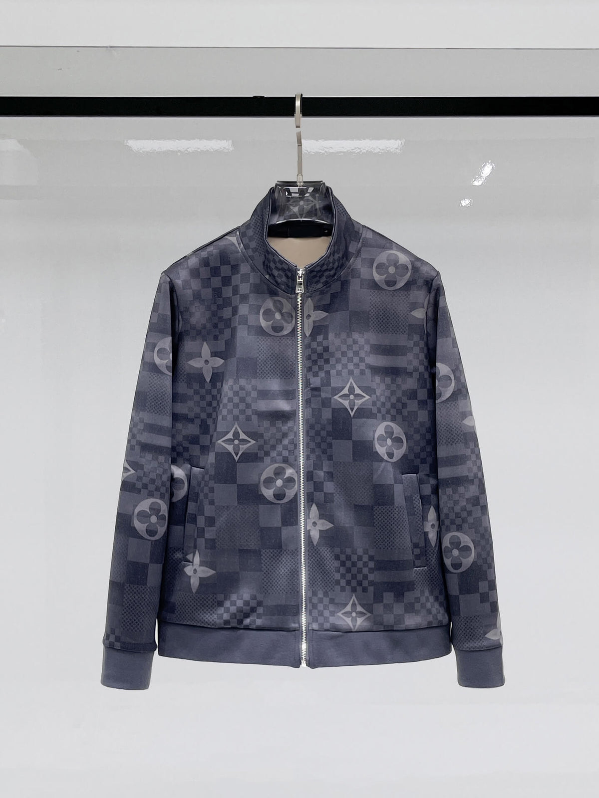 Louis Vuitton Monogram Patchwork Technical Jersey Tracksuit Grey Blue - photo 7