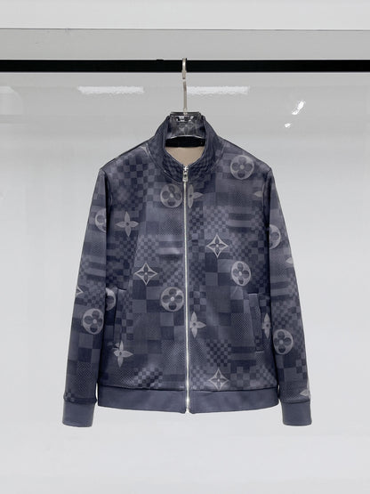 Louis Vuitton Monogram Patchwork Technical Jersey Tracksuit Grey Blue - photo 7