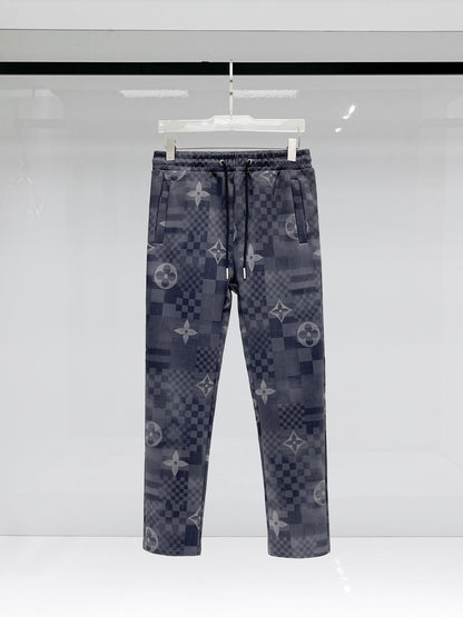 Louis Vuitton Monogram Patchwork Technical Jersey Tracksuit Grey Blue - photo 9