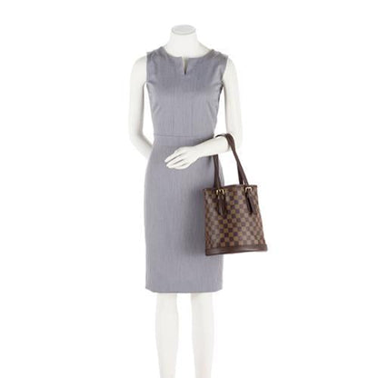 Louis Vuitton Vintage Damier Ebene Marais Bucket Tote - image 5