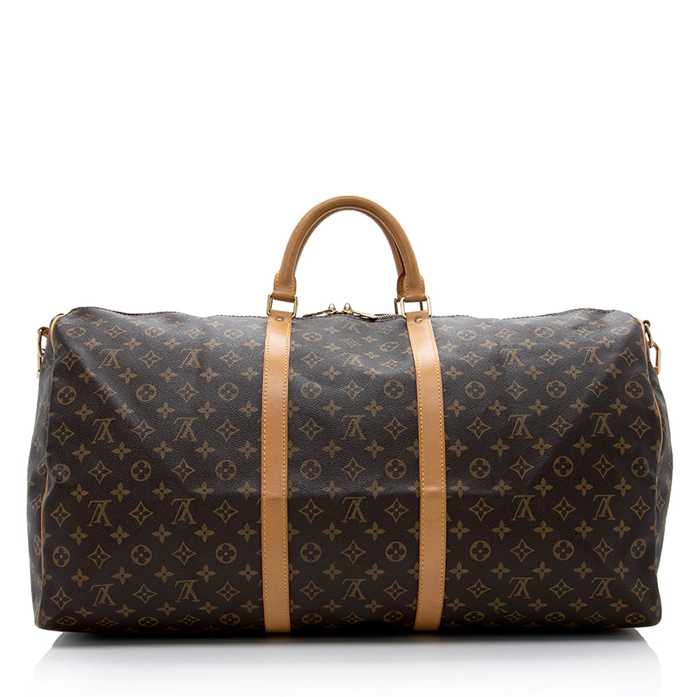 Louis Vuitton Vintage Monogram Canvas Keepall Bandouliere 60 Duffel Bag - image 3
