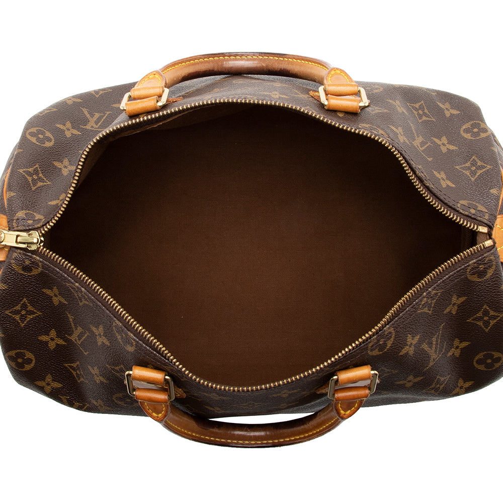 Louis Vuitton Vintage Monogram Canvas Speedy 35 Satchel - image 7