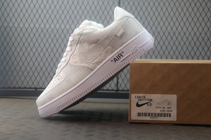 Louis Vuitton x Nike Air Force 1 Low Off-White Sneakers - image 4