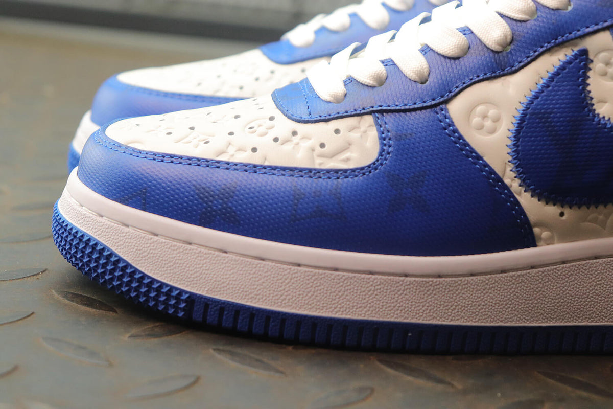 Louis Vuitton X Nike Air Force 1 Low Blue White Sneakers - image 6