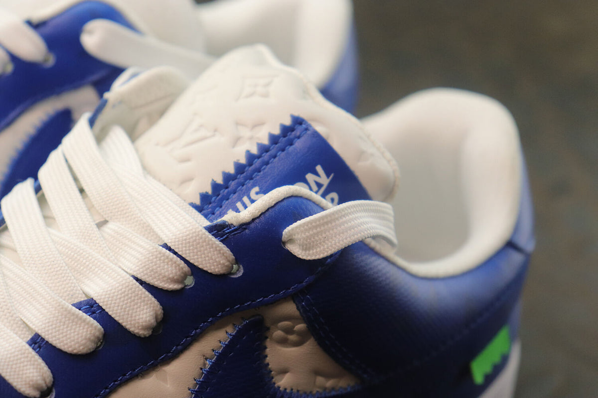 Louis Vuitton X Nike Air Force 1 Low Blue White Sneakers - image 7