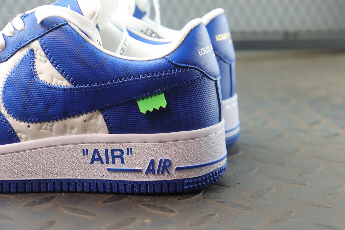 Louis Vuitton X Nike Air Force 1 Low Blue White Sneakers - image 8