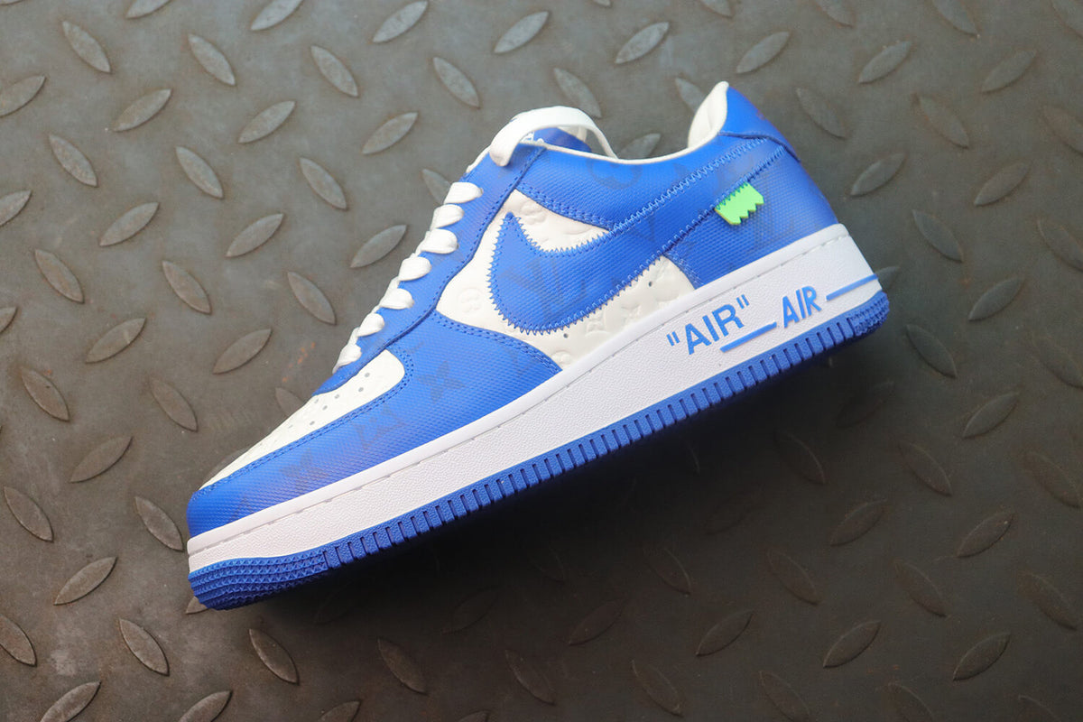 Louis Vuitton X Nike Air Force 1 Low Blue White Sneakers - image 10