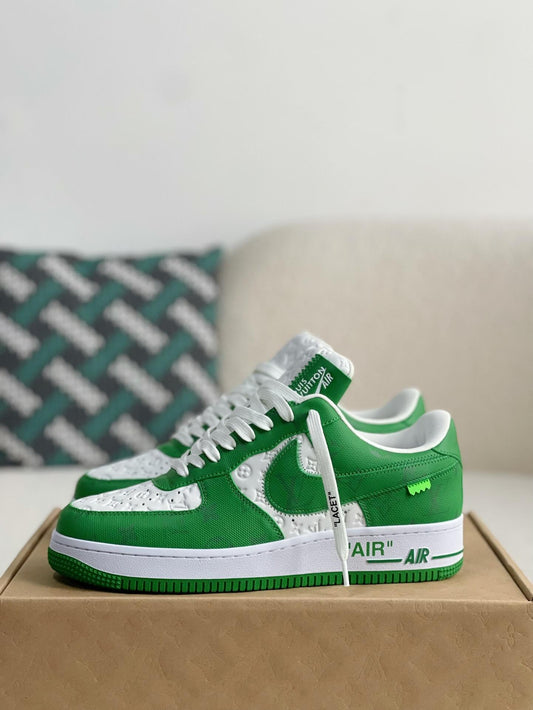 Louis Vuitton x Nike Air Force 1 Low Green White Monogram - image 1