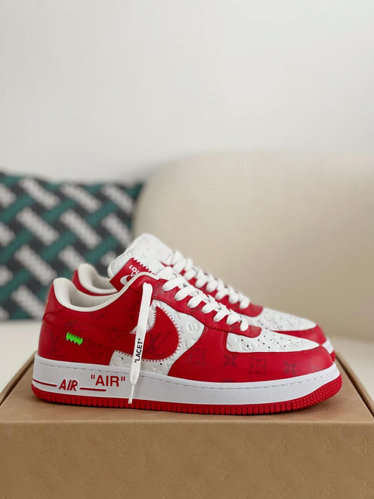 Louis Vuitton x Nike Air Force 1 Low Red White Monogram - image 2