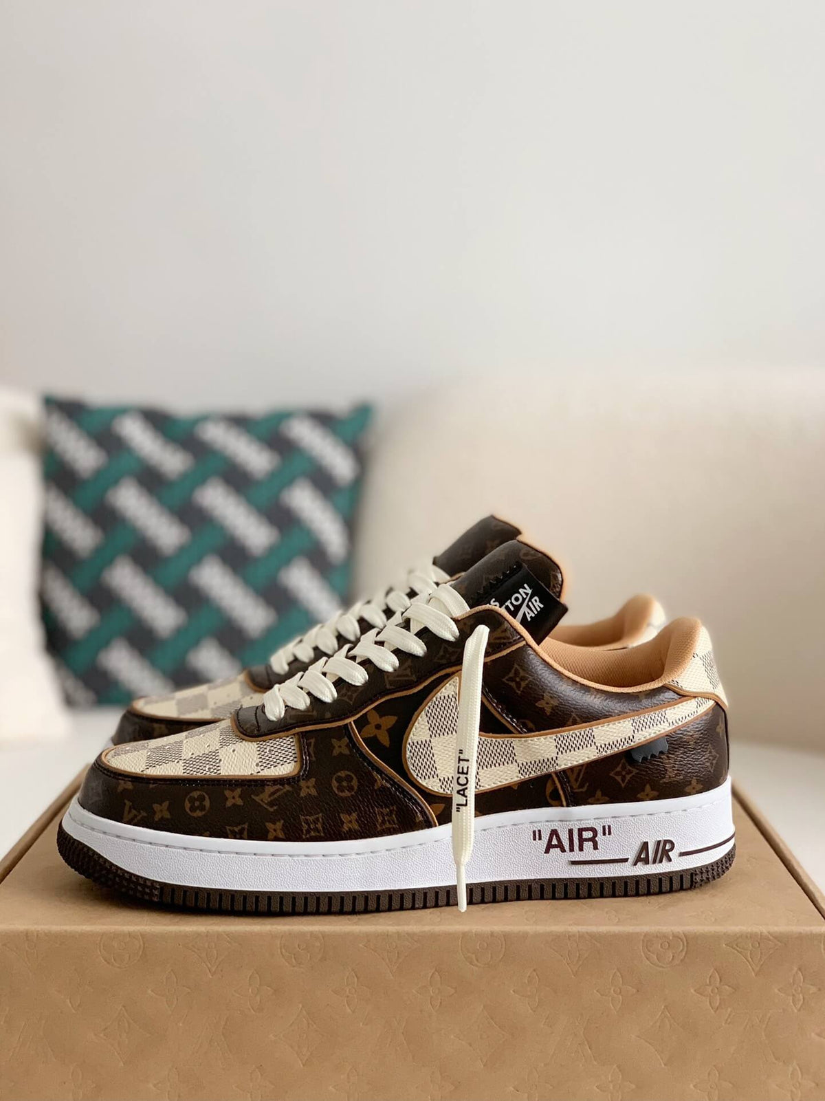 Louis Vuitton X Air Force 1 Low Trainer Brown Monogram Sneakers - image 1