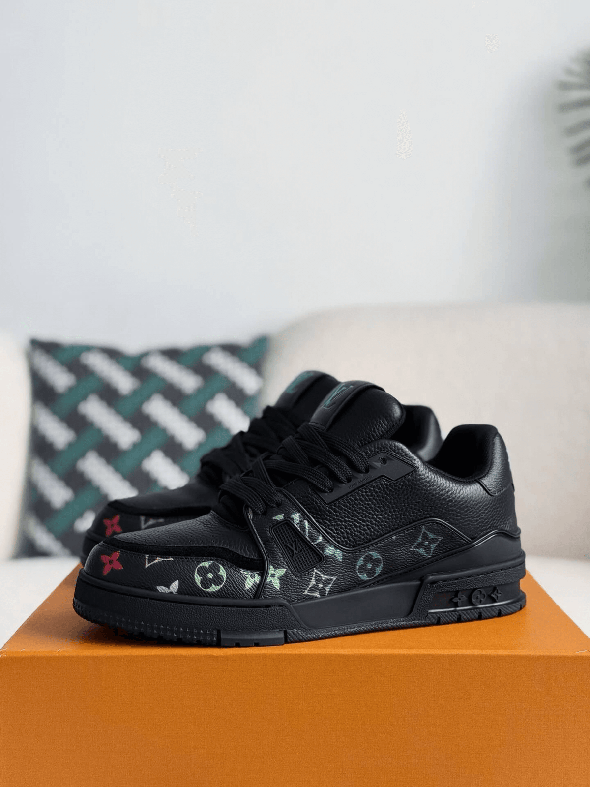Louis Vuitton LV Trainer #54 Black Multicolor Monogram Sneaker - image 1