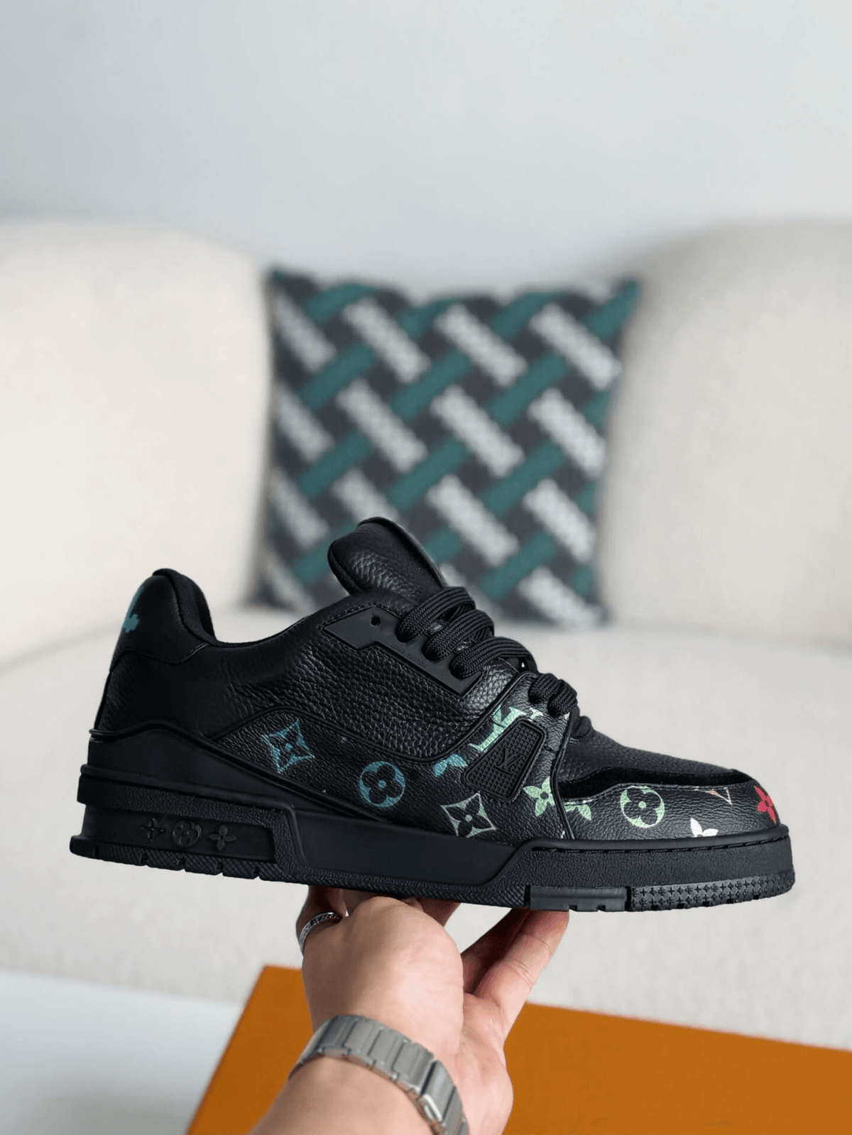 Louis Vuitton LV Trainer #54 Black Multicolor Monogram Sneaker - image 8