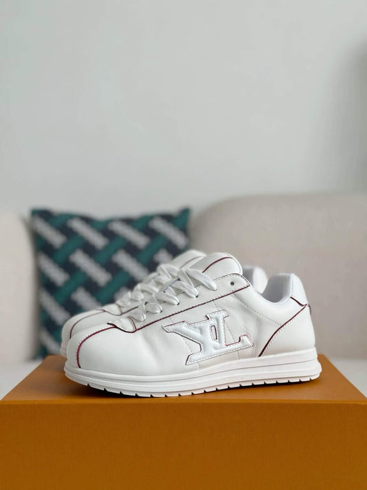 Louis Vuitton LV Butter Sneaker 'White/Burgundy' - photo 1
