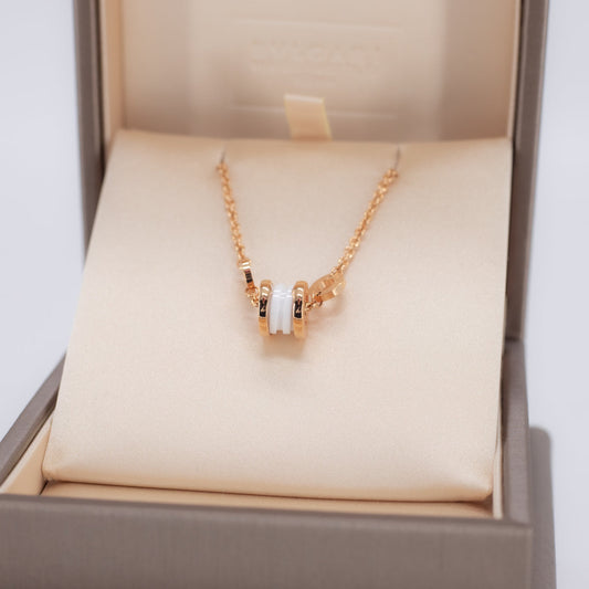 Bvlgari B.Zero1 Mini Pink Gold White Ceramic Bracelet - photo 2