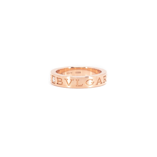 BVLGARI RING 18k Rose Gold Diamond size 51 - photo 1