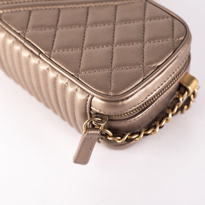 Chanel Calfskin Crossbody Bag Nude - photo 8