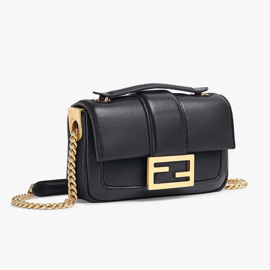 MINI BAGUETTE CHAIN Black Nappa Leather Bag - image 1