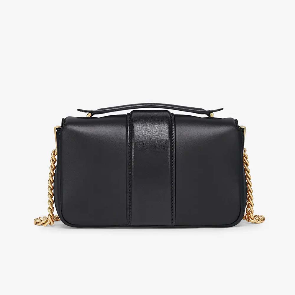 Fendi Mini Baguette Chain Black Nappa Leather Bag - photo 2